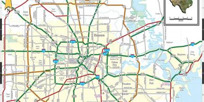 A cidade de Houston mapa