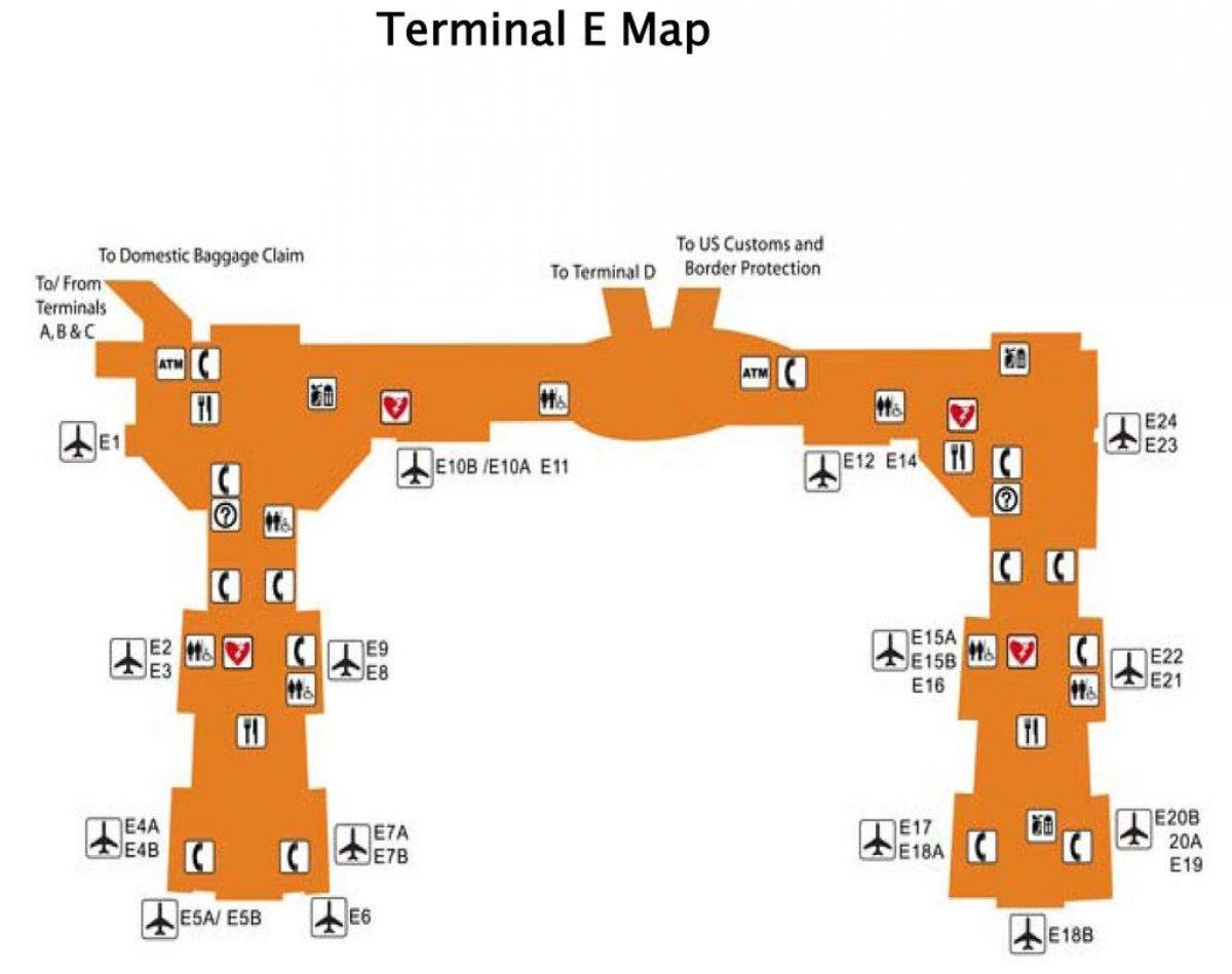 Aeroporto de Houston terminal e o mapa