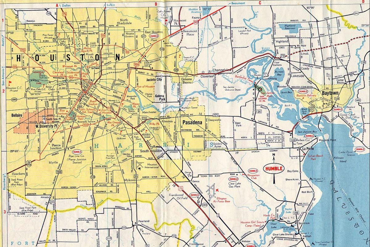 Houston num mapa