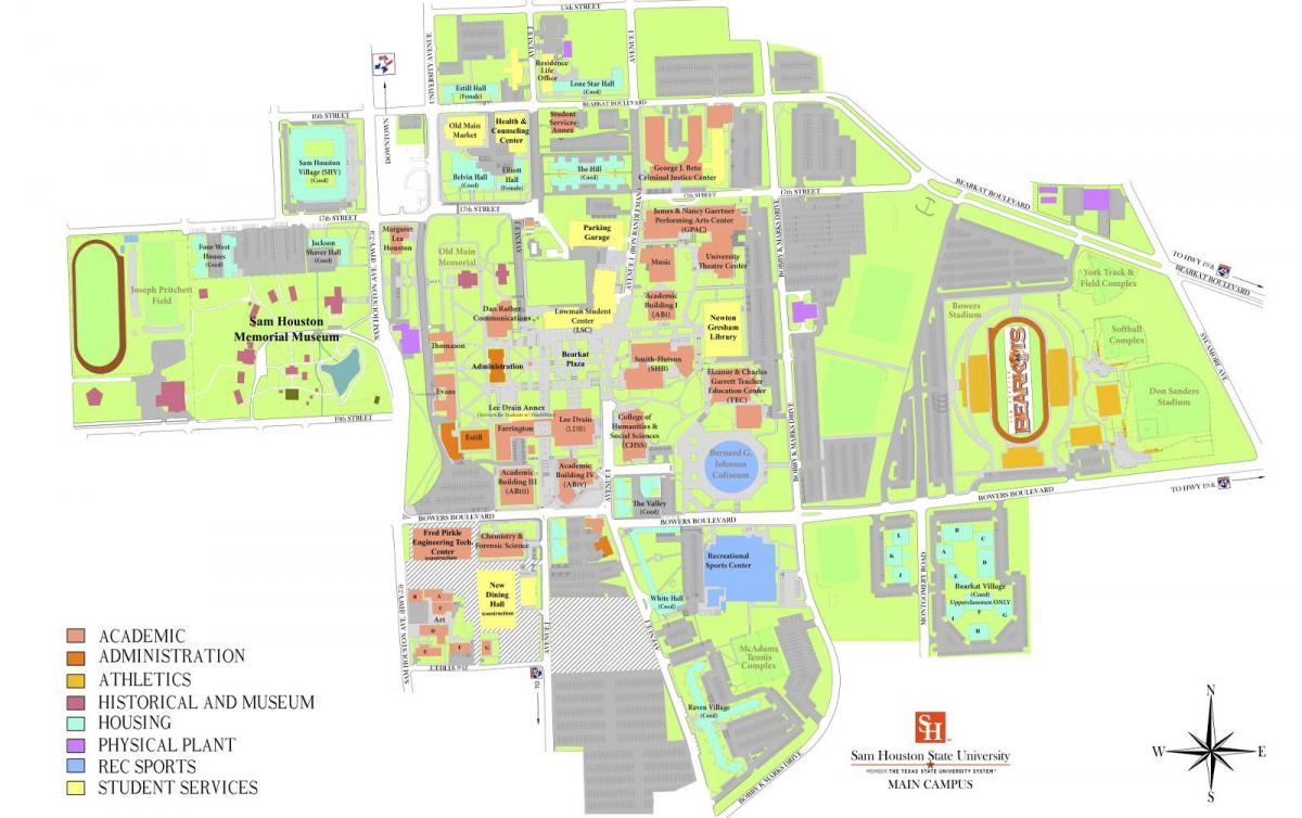 universidade de Houston mapa