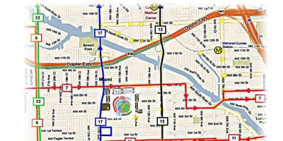 Houston ônibus mapa de rotas