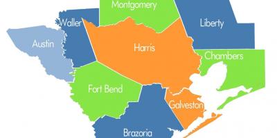 Mapa do município de Houston