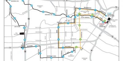 Mapa de Houston maratona