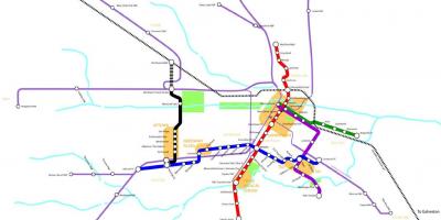 Metro mapa de Houston