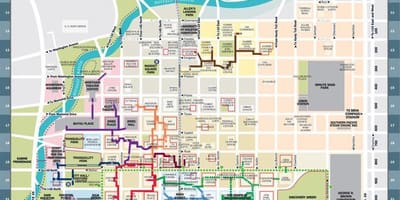 Centro de Houston túnel mapa
