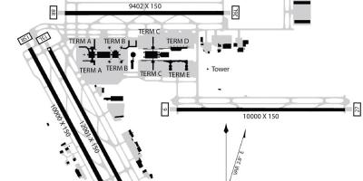 Aeroporto internacional George Bush mapa