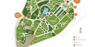 Mapa do jardim zoológico de Houston