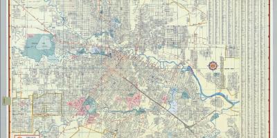 Rua mapa de Houston